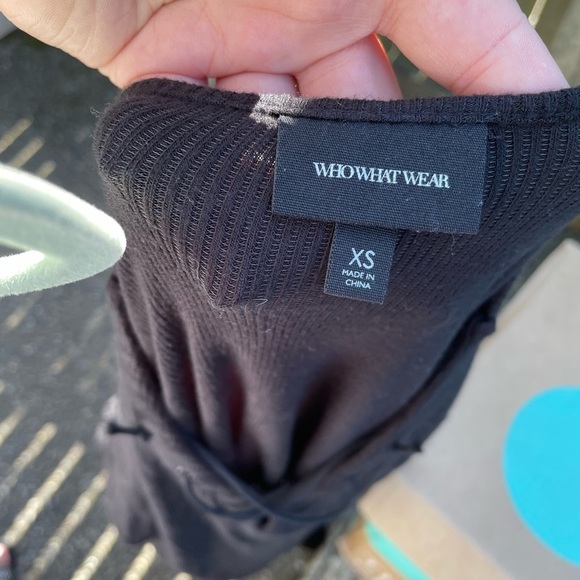 WHO WHAT WEAR LACE UP LONG SLEEVE SHIRT - Picture 3 of 5